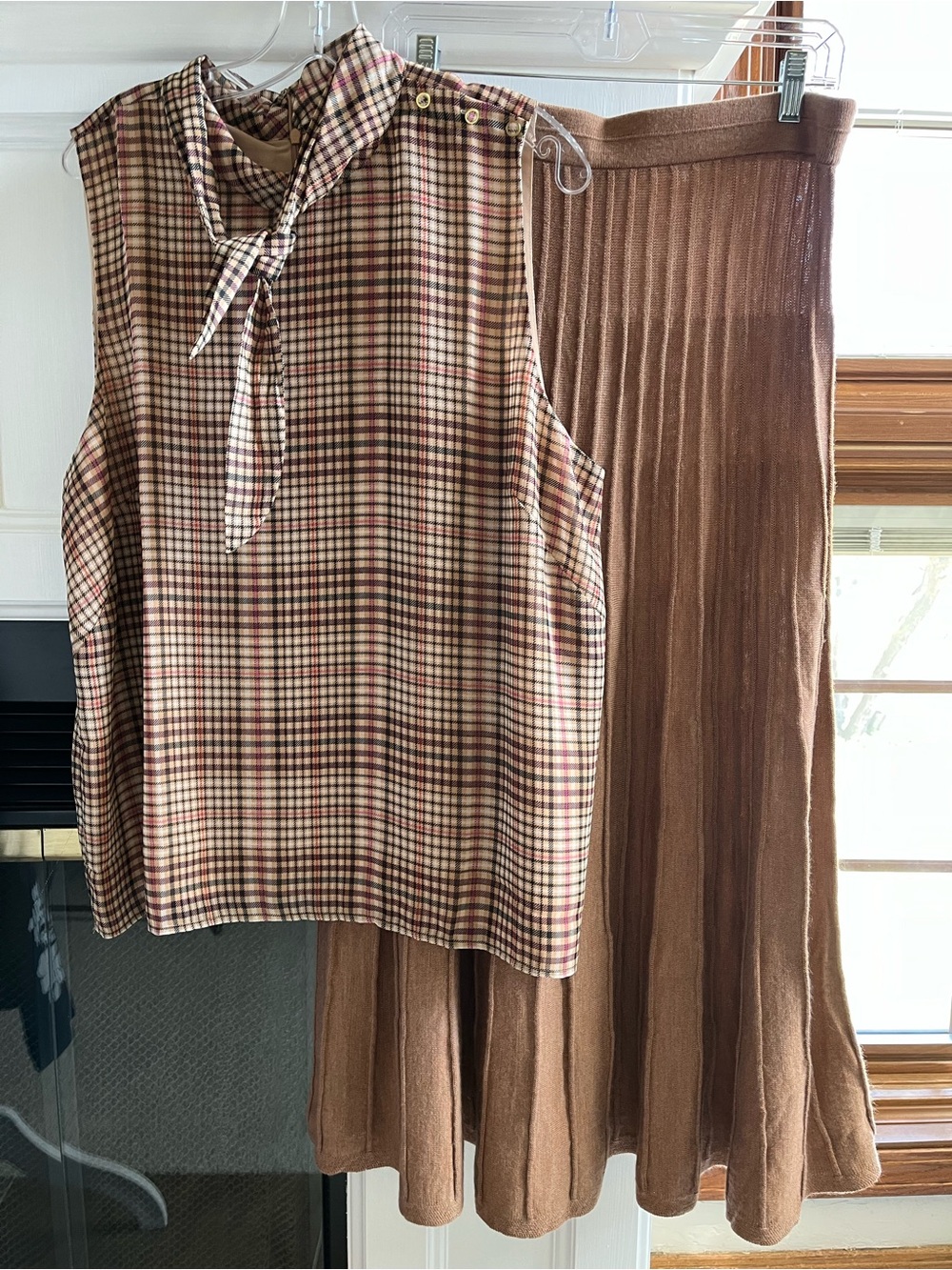 Talbots Brown Pleated Midi Skirt - Picture 15 of 16